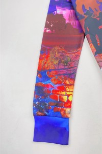 Order online custom-made long-sleeved men's polo shirts, personal design jumping competitions, bullfighting competitions, full-piece printing, dye-sublimation specialty store, three buttons P1431 detail view-3